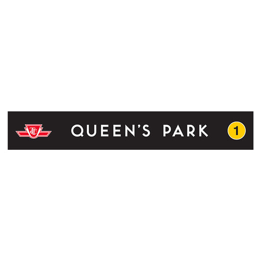 Queen's Park Wooden Station Sign