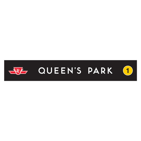 Queen's Park Wooden Station Sign