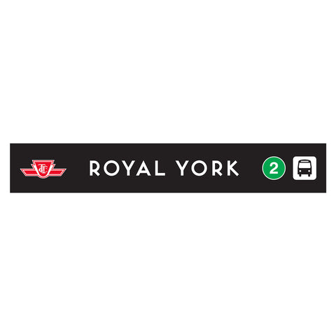 Royal York Wooden Station Sign