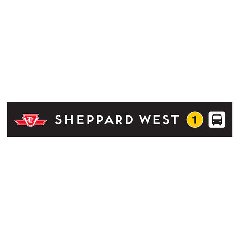 Sheppard West Wooden Station Sign