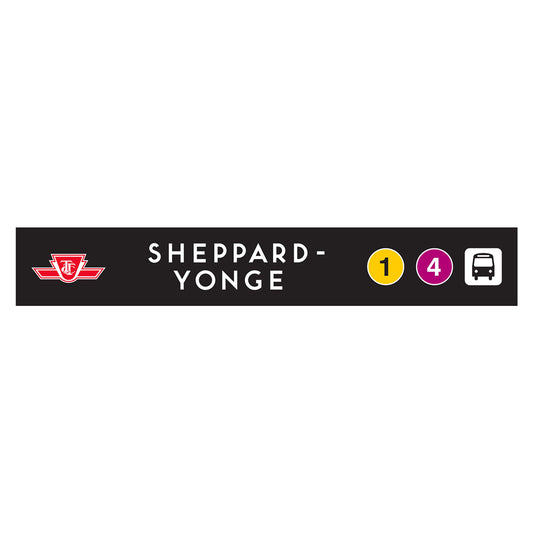 Sheppard-Yonge Wooden Station Sign