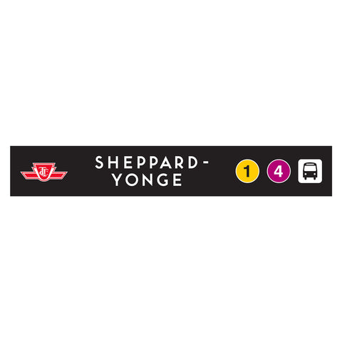 Sheppard-Yonge Wooden Station Sign