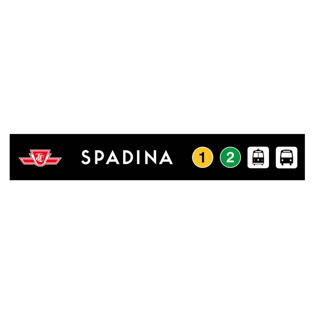 Spadina Wooden Station Sign