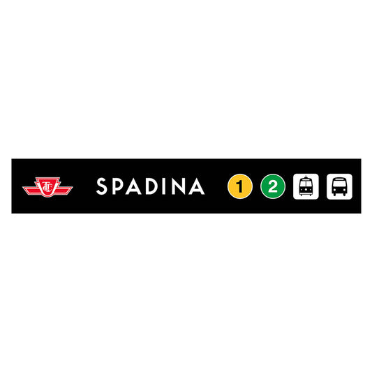 Panneau de gare en bois de Spadina