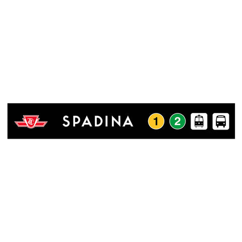 Spadina Wooden Station Sign