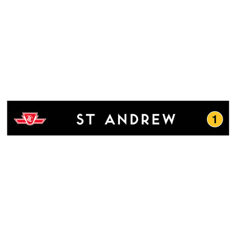 St Andrew Wooden Station Sign