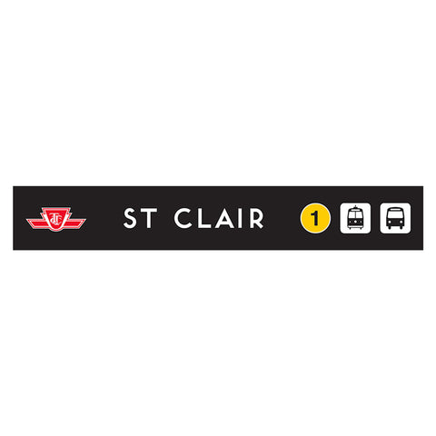 St. Clair Wooden Station Sign