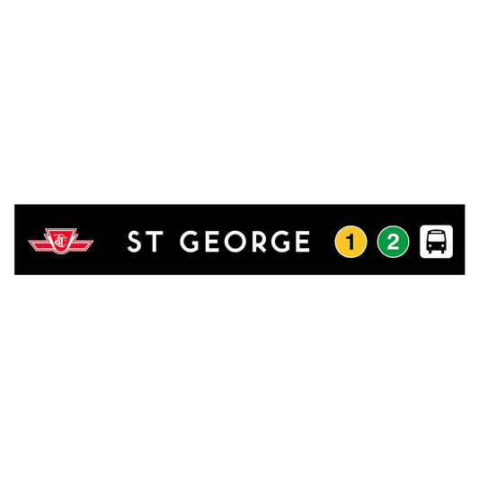 Panneau en bois de la gare de St George