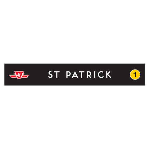 St Patrick Wooden Station Sign