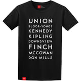 Stations T-Shirt, Black - Men's