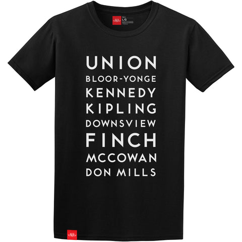 Stations T-Shirt, Black - Men's
