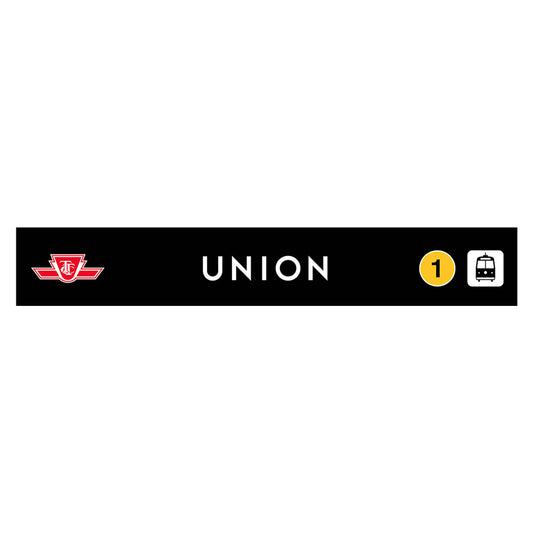 Panneau de gare Union en bois