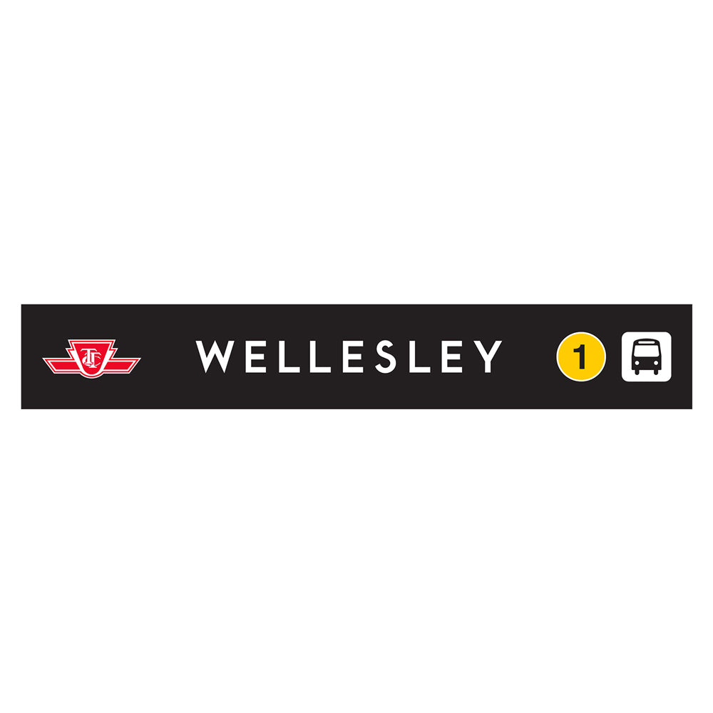 Panneau de gare en bois de Wellesley