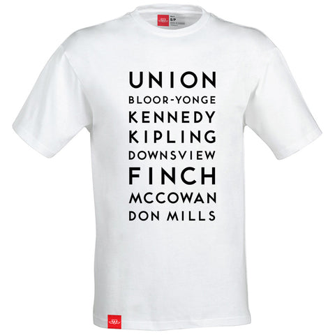 Stations T-Shirt, White - Men's