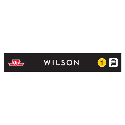 WILSON Wooden Station Sign
