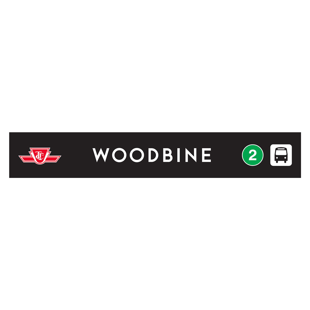 Panneau de gare en bois de Woodbine