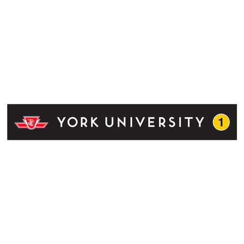 York University Wooden Station Sign