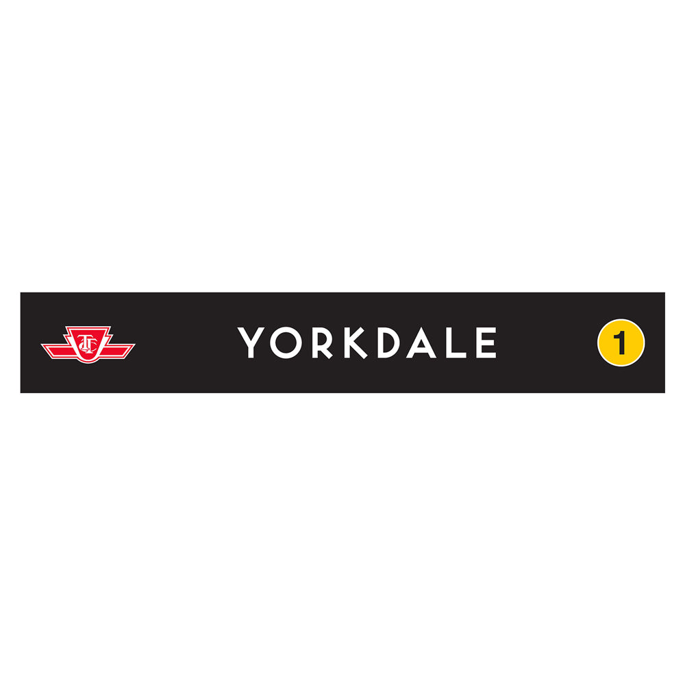 Yorkdale Wooden Station Sign