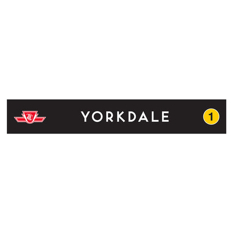 Yorkdale Wooden Station Sign